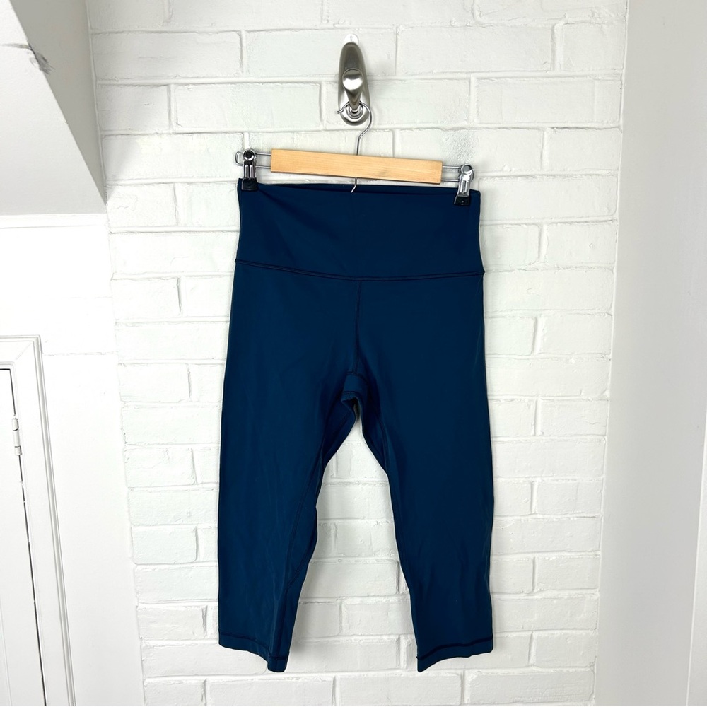 Lululemon Blue Align High Rise Crop Leggings Size 8